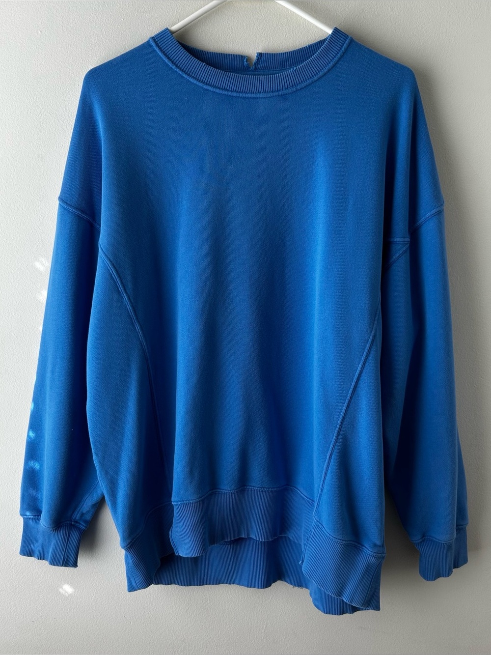 Aerie Fleece-Lined Crewneck Sweatshirt Sweater Royal Blue Small